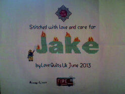 Cross stitch square for Jake F's quilt