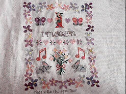 Cross stitch square for Imogen A's quilt
