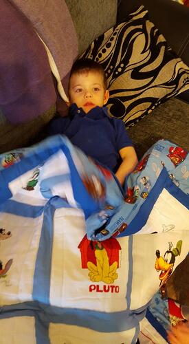 Photo of Matthew Bs quilt