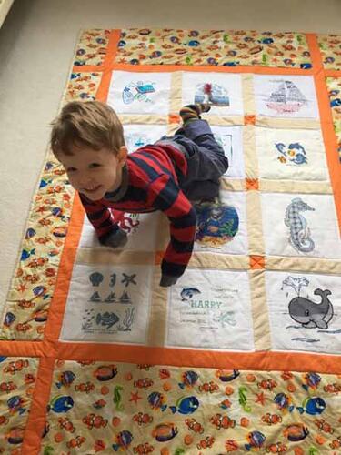 Photo of Harry Hs quilt