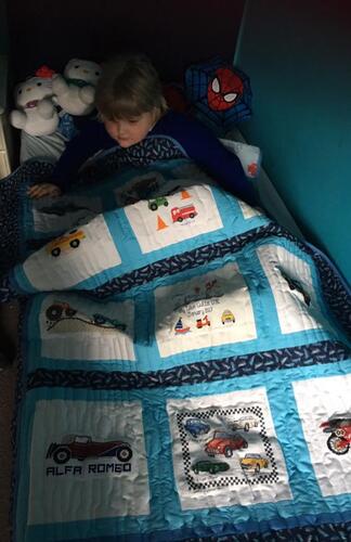 Photo of Alfie Os quilt