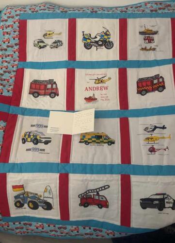 Photo of Andrew Hs quilt