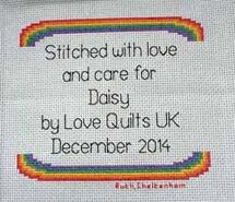 Cross stitch square for Daisy W's quilt