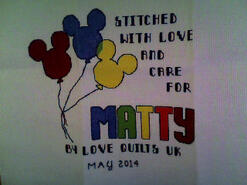 Cross stitch square for Matty D's quilt