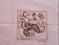 Cross stitch square for Ella B's quilt