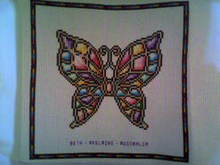 Cross stitch square for Scarlett B's quilt