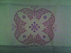 Cross stitch square for Ellie Mae M's quilt