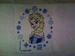 Cross stitch square for Layla D's quilt