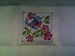Cross stitch square for Ã‰lodie's quilt