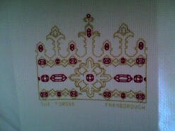 Cross stitch square for Cait D's quilt