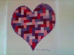 Cross stitch square for Bonnie-Rose's quilt