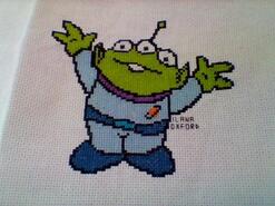 Cross stitch square for Emergency Quilt: Disney's quilt