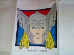 Cross stitch square for Kaston C's quilt