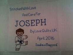 Cross stitch square for Joseph W's quilt