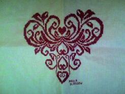 Cross stitch square for Elizabeth F's quilt