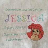 Cross stitch square for Jessica R's quilt