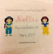 Cross stitch square for Nellie M's quilt