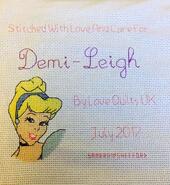 Cross stitch square for Demi-Leigh M's quilt