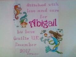 Cross stitch square for Abigail L's quilt