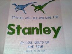 Cross stitch square for Stanley J's quilt