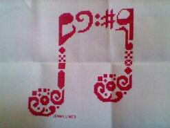 Cross stitch square for Elliot E's quilt