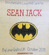 Cross stitch square for Sean Jack's quilt