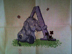 Cross stitch square for Amelia E's quilt