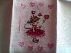 Cross stitch square for Isla-Rose's quilt