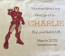 Cross stitch square for Charlie C's quilt