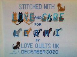 Cross stitch square for Leoni D's quilt