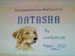 Cross stitch square for Natasha F's quilt