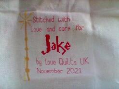 Cross stitch square for Jake R's quilt