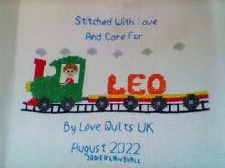 Cross stitch square for Leo C's quilt
