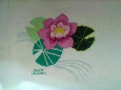 Cross stitch square for Lillie D's quilt