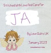 Cross stitch square for J A's quilt
