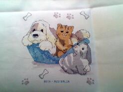 Cross stitch square for Amelia P's quilt