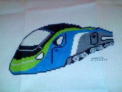 Cross stitch square for Riley-James's quilt