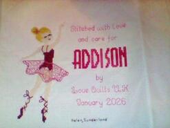 Cross stitch square for Addison A's quilt
